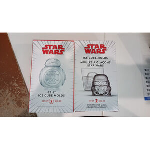 Star Wars BB-8 Stormtrooper Ice Cube Molds Silicone Set x 2 Williams Sonoma NEW